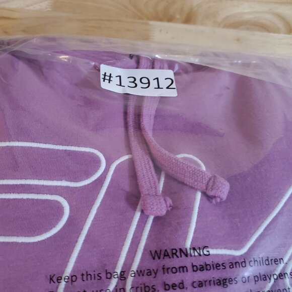Fila Shirt Womens XXL Purple Hoodie Sweatshirt Cotton Polyester Blend - Picture 8 of 8